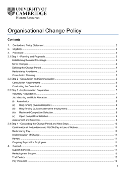 Organisational Change Policy