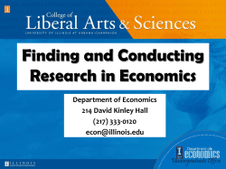 Finding and Conducting Research in Economics