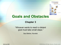Setting and Achieving Goals Goal