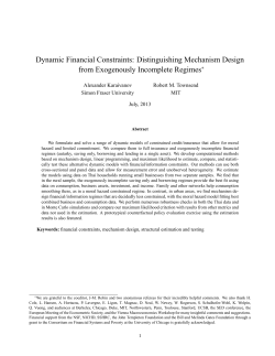 Dynamic Financial Constraints: Distinguishing Mechanism Design