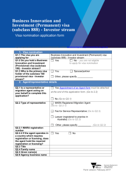 Business Innovation and Investment visa (subclass