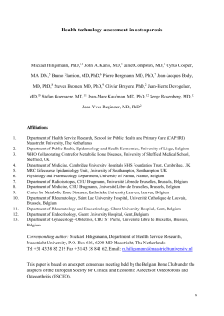 Health technology assessment in osteoporosis