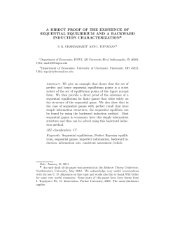a direct proof of the existence of sequential equilibrium and a