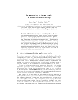 Implementing a formal model of inflectional