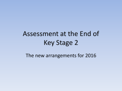 Assessment at the End of Key Stage 2