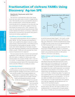 Fractionation of cis/trans FAMEs Using Discovery Ag - Sigma