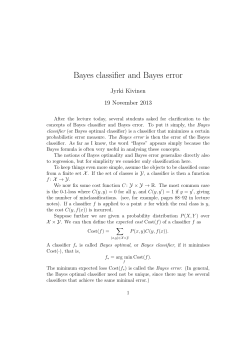 Bayes classifier and Bayes error