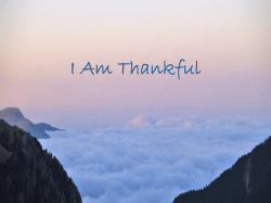 I Am Thankful - Partners 4 Learning