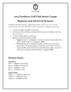2015 Turnberry Golf Club Junior Camps Beginner and Advanced