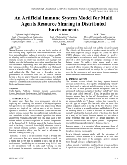 An Artificial Immune System Model for Multi Agents Resource