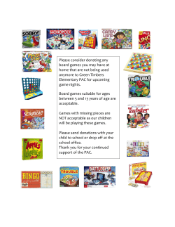 Board games notice to parents
