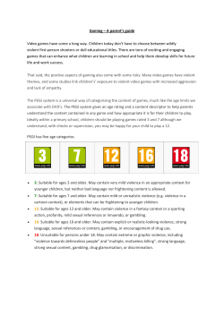 Gaming &ndash; A parent`s guide Video games have