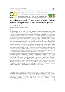 Investigating and Prosecuting Cyber Crime