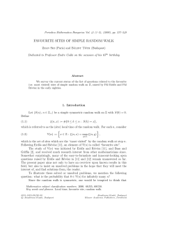 Favourite sites of simple random walk