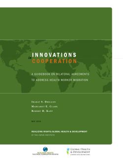 InnovatIons CooperatIon - World Health Organization