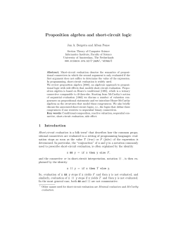 Proposition algebra and short-circuit logic