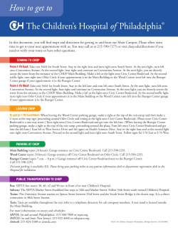 How to Get to The Children`s Hospital of Philadelphia Maps and
