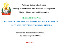 Real Effective Exchange Rate of Laos