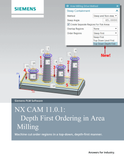 NX CAM 11.0.1: Depth First Ordering in Area Milling