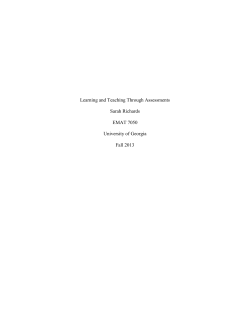 Learning and Teaching Through Assessments