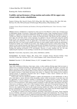 Usability and performance of leap motion and oculus rift for upper