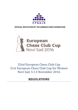 Tournament Regulations - European Chess Club Cup 2016