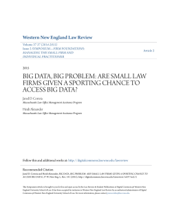big data, big problem: are small law firms given a sporting chance to
