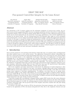 DROP THE ROP Fine-grained Control-flow Integrity for