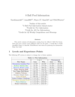 8 Ball Pool Information