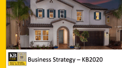 Business Strategy – KB2020 - KB Home