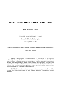 the economics of scientific knowledge