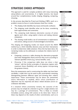 strategic choice approach