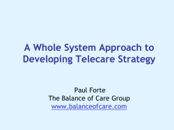 Telecare - Balance of Care Group