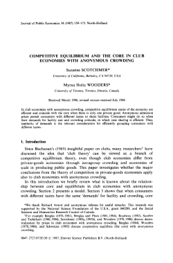 Competitive Equilibrium and the Core in Club