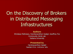 NaradaBrokering Broker Network