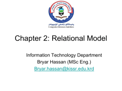 Introduction to Relational Model