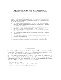 ASYMPTOTIC BEHAVIOUR OF COHOMOLOGY