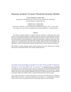 Bayesian Analysis of Latent Threshold Dynamic Models