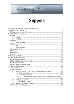 5.2 The XDCC Klipper Status Window