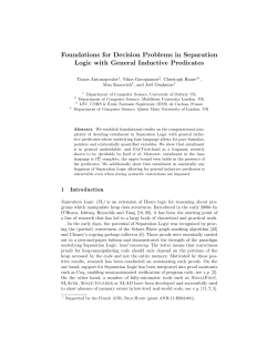 Foundations for Decision Problems in Separation Logic