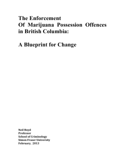 The Enforcement Of Marijuana Possession Offences in