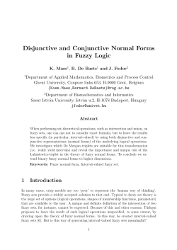 Disjunctive and Conjunctive Normal Forms in Fuzzy Logic