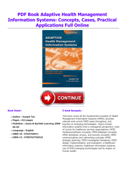PDF Book Adaptive Health Management Information Systems