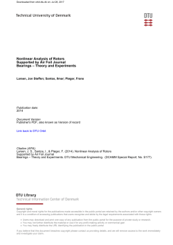 Nonlinear Analysis of Rotors Supported by Air Foil Journal Bearings