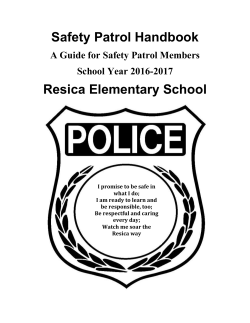 Jr. Safety and Safety Patrol Handbook