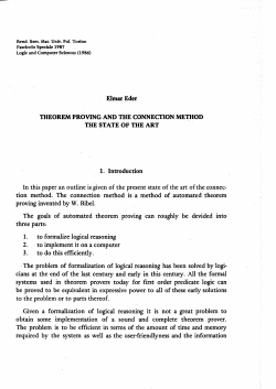 Theorem proving and the connection method