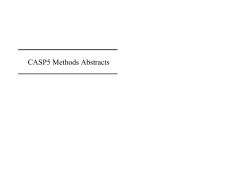 CASP5 Methods Abstracts