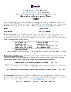 Learn. Lead. Serve. Succeed. Generation Jacks Acceptance Form