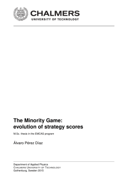 The Minority Game: evolution of strategy scores