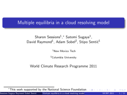 Multiple equilibria in a cloud resolving model